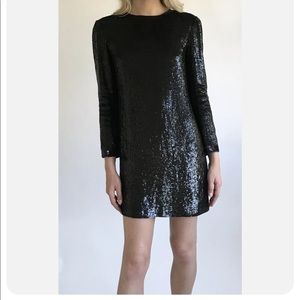 Neil Bieff vintage 80’s all black sequin dress approximate size 6